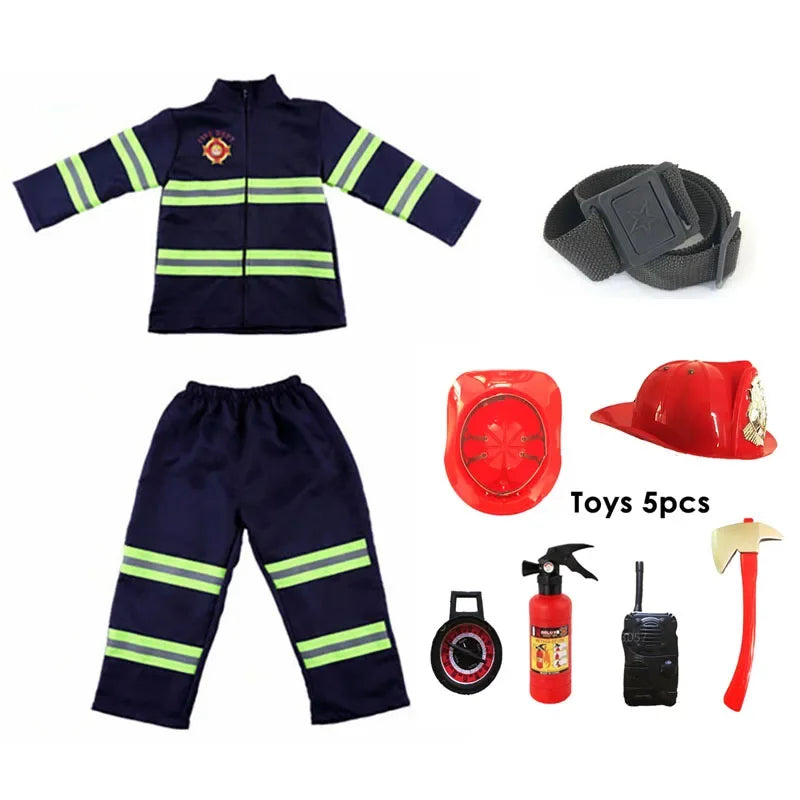 Children’s Firefighter Costume Set – Kids Fancy Dress Fireman Outfit