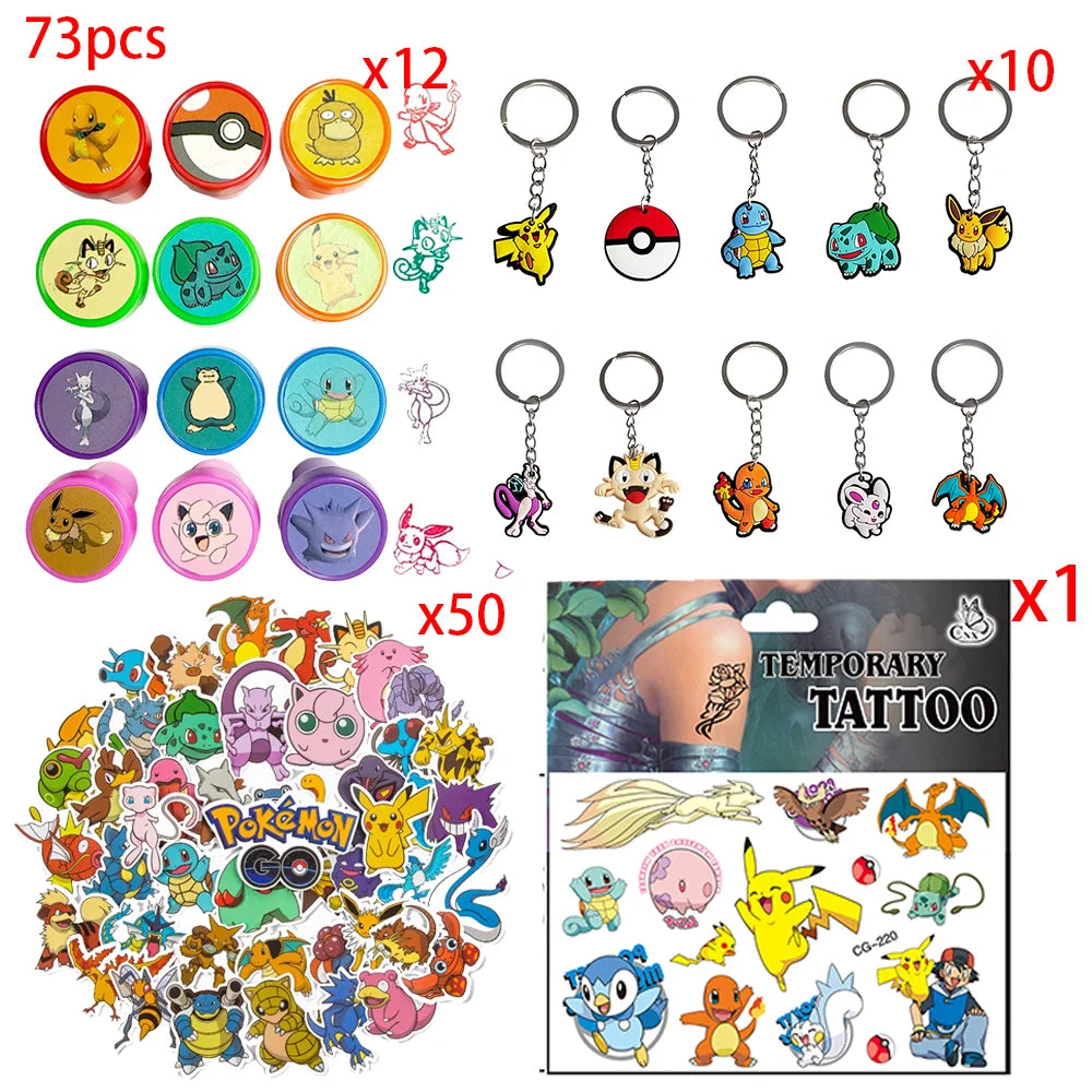 Kids Cartoon Party Favor Bundle β Stamps, Stickers & Balloons