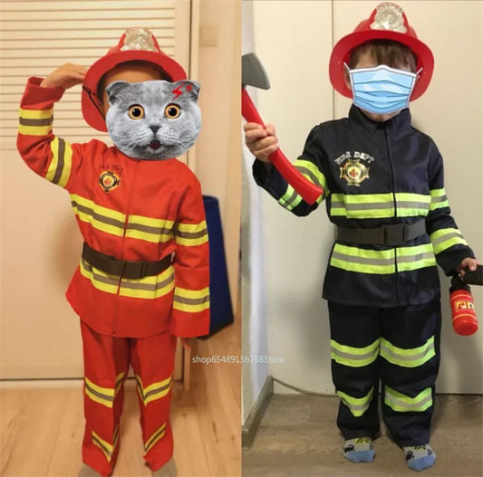 Children’s Firefighter Costume Set – Kids Fancy Dress Fireman Outfit