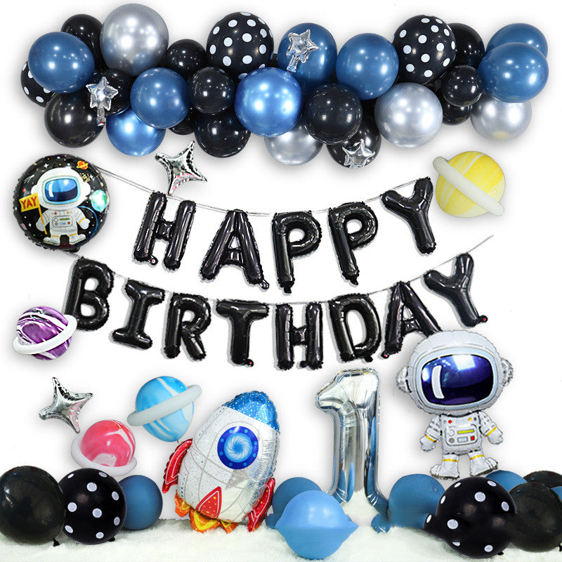 Space Astronaut Birthday Decorations – Rocket Balloon Party Kit