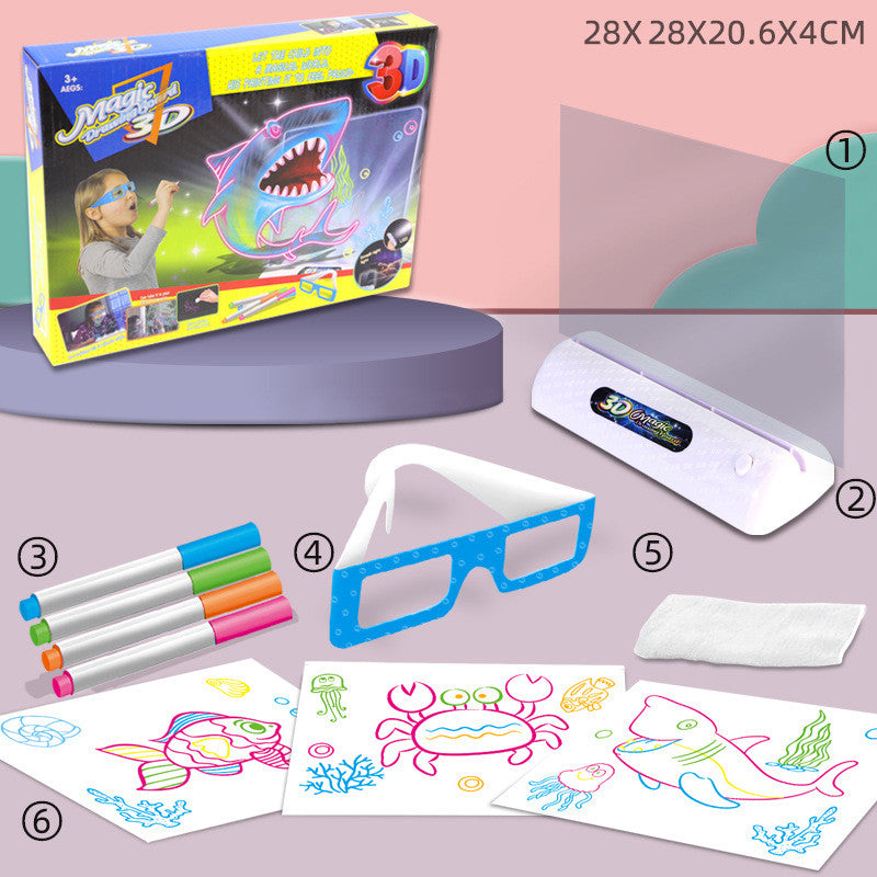LED Magic Drawing Board for Kids – 3D Glow Art Creative Tablet