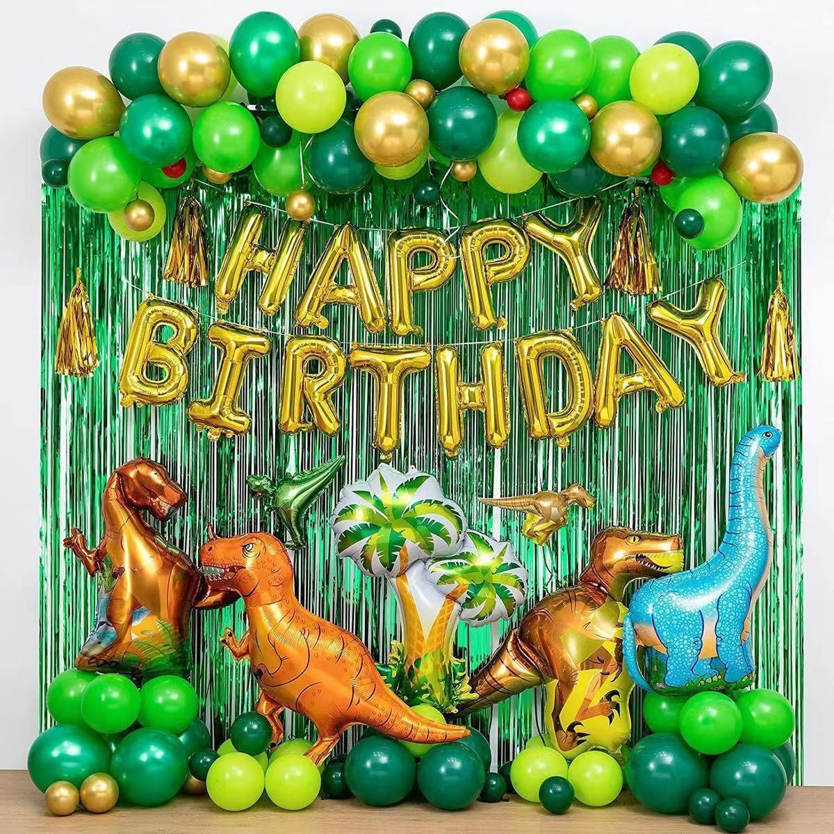 Dinosaur Birthday Party Decoration Kit – Balloon & Banner Set (113pcs)