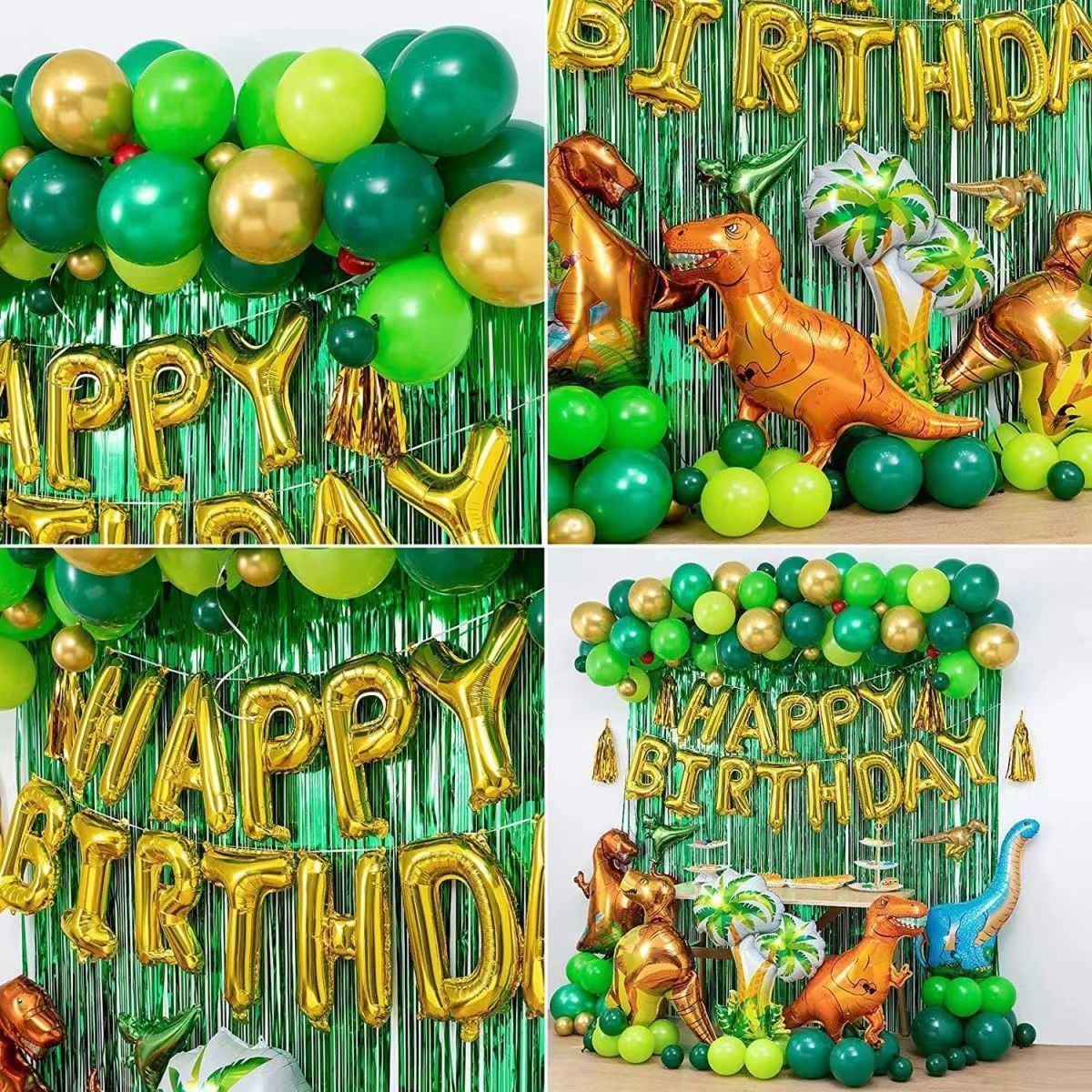 Dinosaur Birthday Party Decoration Kit – Balloon & Banner Set (113pcs)