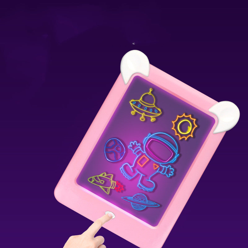 Glow Drawing Pad for Kids – Reusable Light Art Board Toy