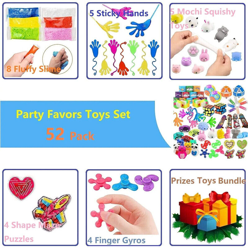 52 PCS Kids Party Favors Toy Set – Party Bag Fillers & Pinata Toys