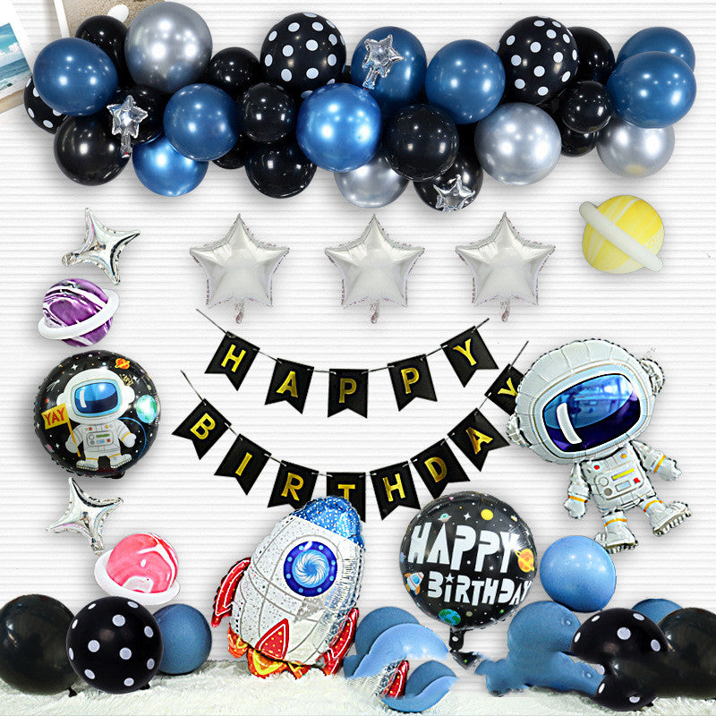 Space Astronaut Birthday Decorations – Rocket Balloon Party Kit