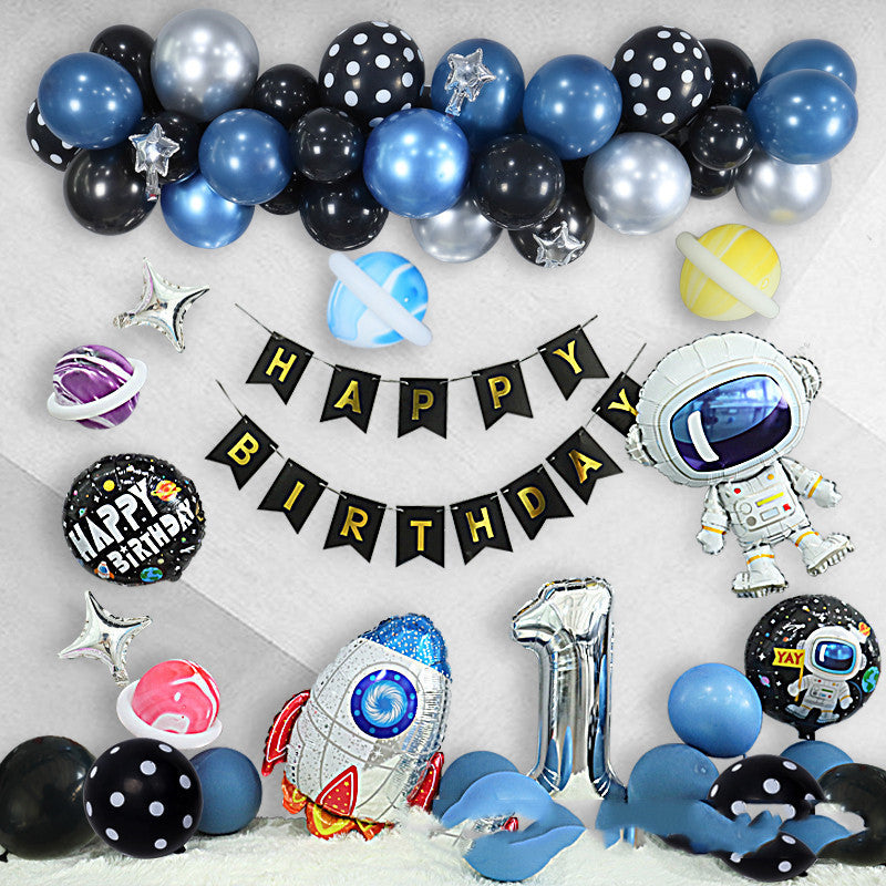 Space Astronaut Birthday Decorations – Rocket Balloon Party Kit