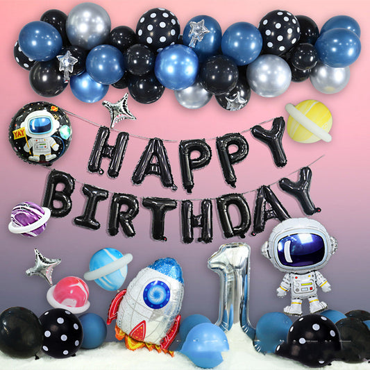 Space Astronaut Birthday Decorations – Rocket Balloon Party Kit
