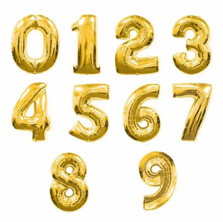Number Birthday Balloon – Large Foil Number Balloon (16" / 32")