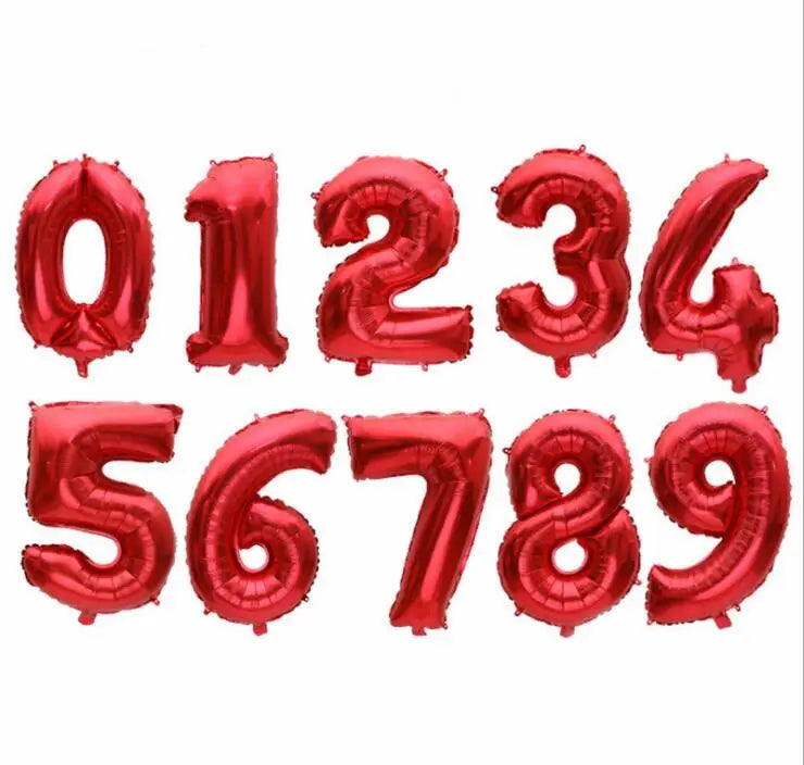 Number Birthday Balloon – Large Foil Number Balloon (16" / 32")