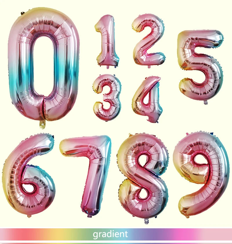 Number Birthday Balloon – Large Foil Number Balloon (16" / 32")