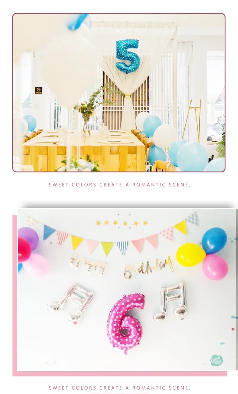 Number Birthday Balloon – Large Foil Number Balloon (16" / 32")