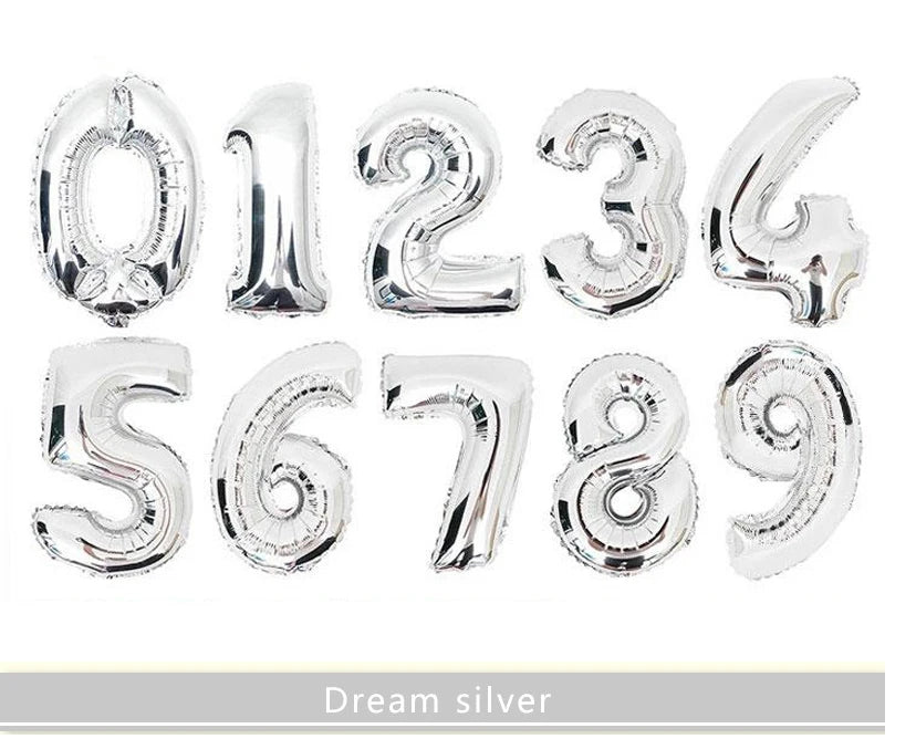 Number Birthday Balloon – Large Foil Number Balloon (16" / 32")