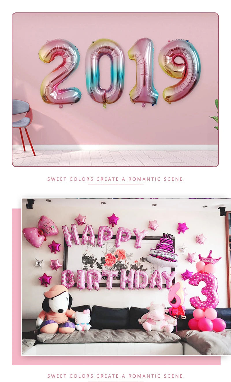 Number Birthday Balloon – Large Foil Number Balloon (16" / 32")