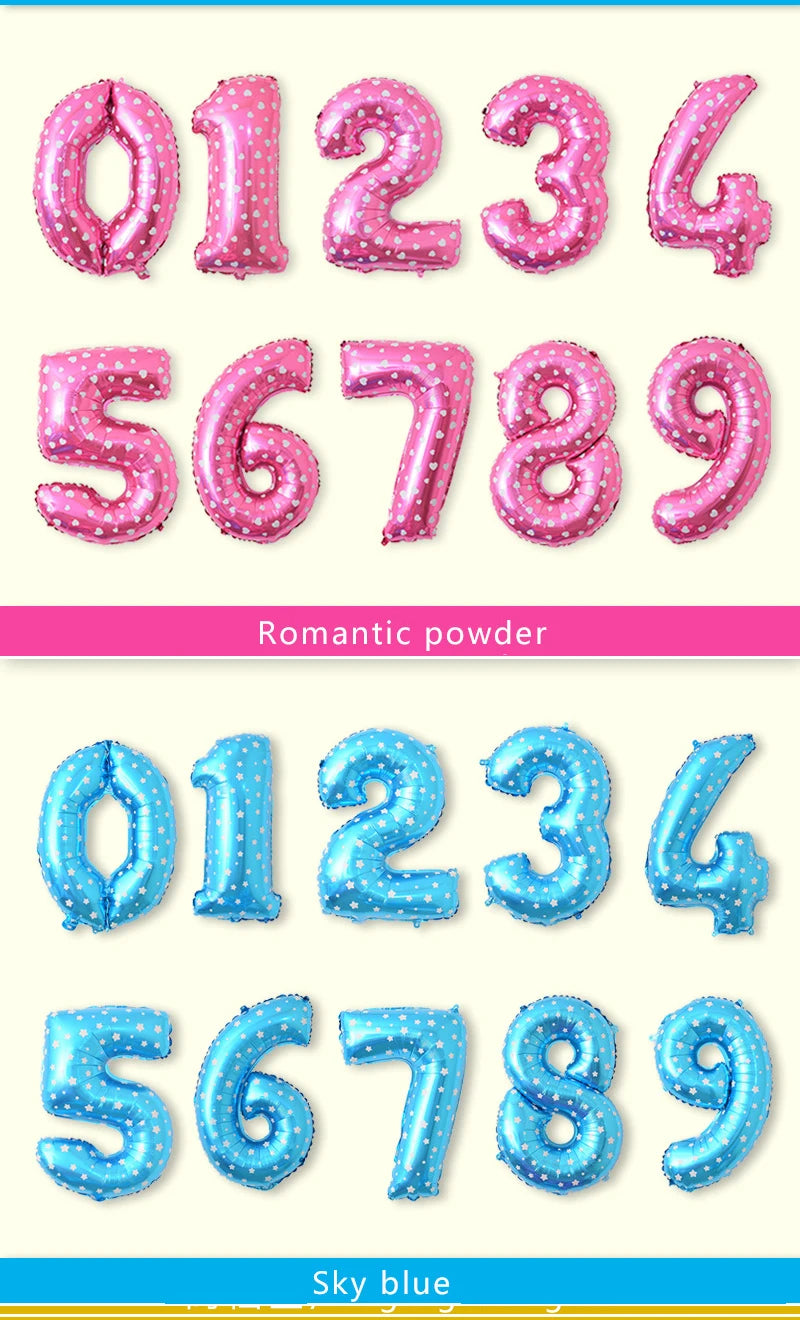 Number Birthday Balloon – Large Foil Number Balloon (16" / 32")