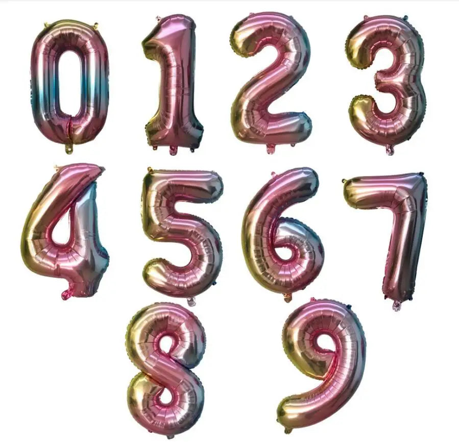 Number Birthday Balloon – Large Foil Number Balloon (16" / 32")
