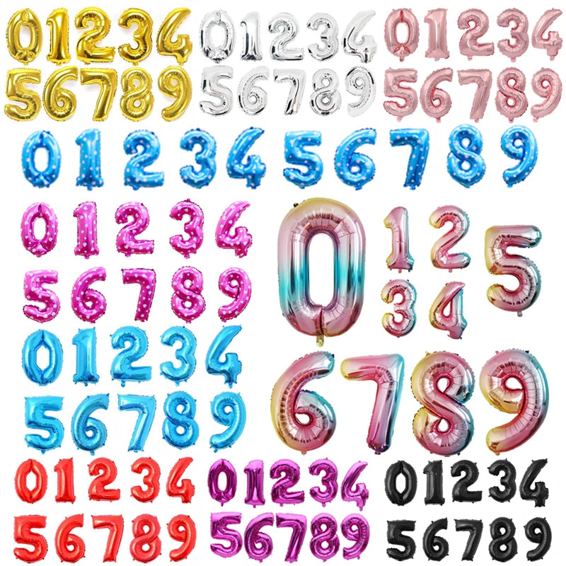 Number Birthday Balloon – Large Foil Number Balloon (16" / 32")