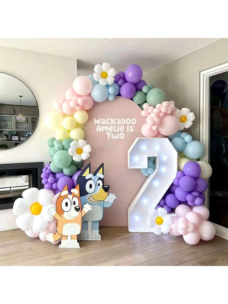 Blue Cartoon Dog Balloon Arch Kit – Kids Birthday Party Decoration Set