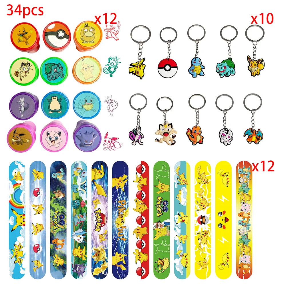 Kids Cartoon Party Favor Bundle – Stamps, Stickers & Balloons