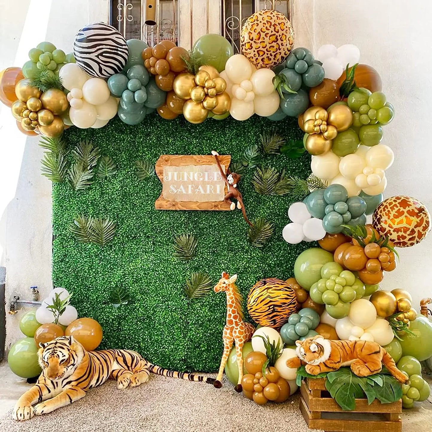 Jungle Safari Balloon Arch Kit – Animal Birthday Party Decoration Garland