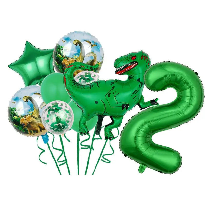 Dinosaur Birthday Party Decoration Set – Plates, Cups, Balloons & Banner Kit (61pcs)