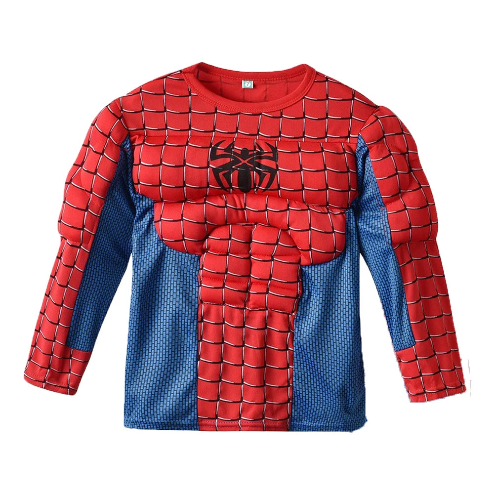 Kids Spider Superhero Costume – Muscle Suit Dress Up Set