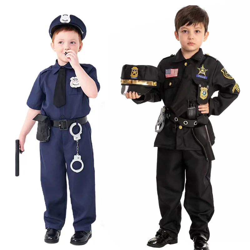 Kids Police Officer Costume – Police Role Play Outfit for Boys & Girls