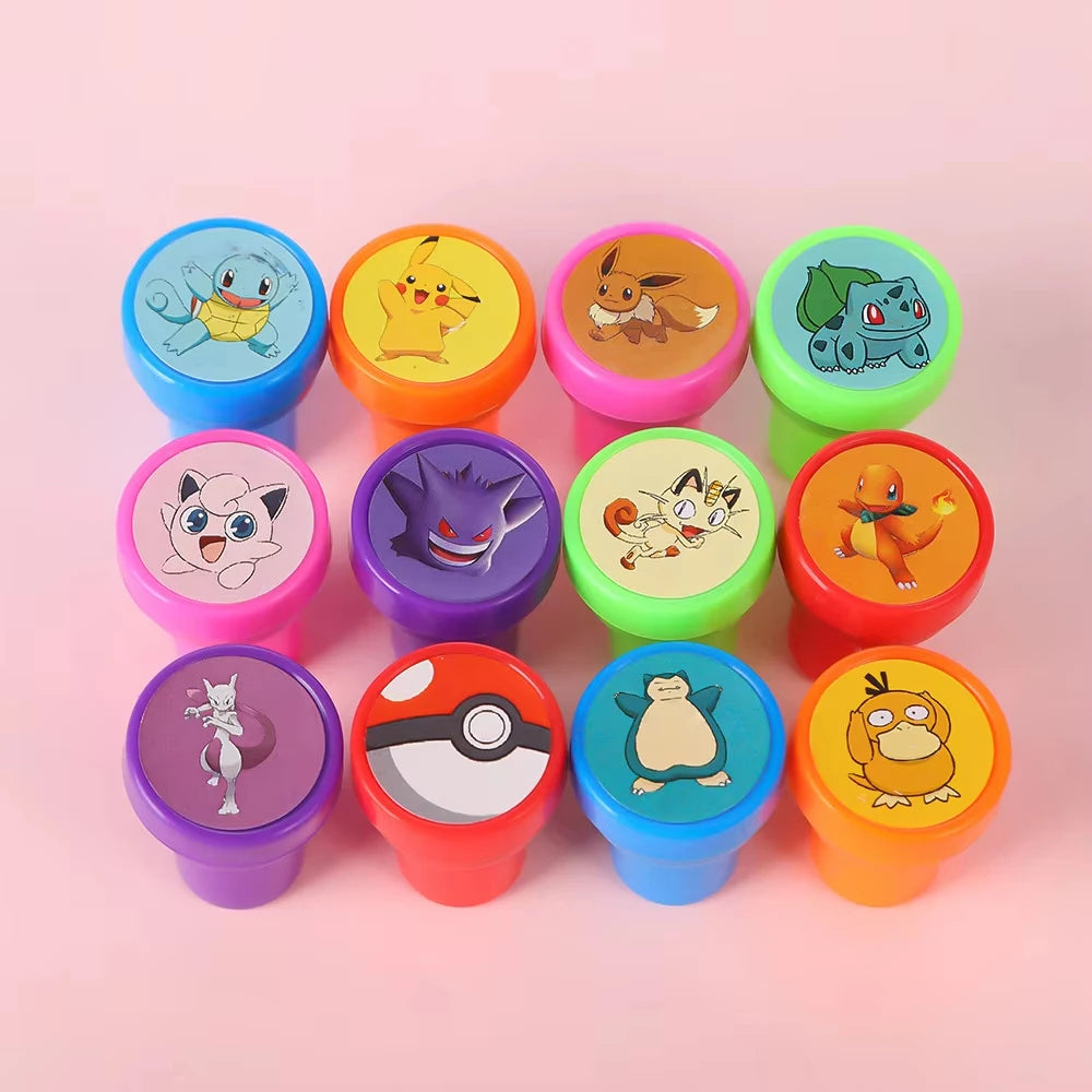 Kids Cartoon Party Favor Bundle – Stamps, Stickers & Balloons