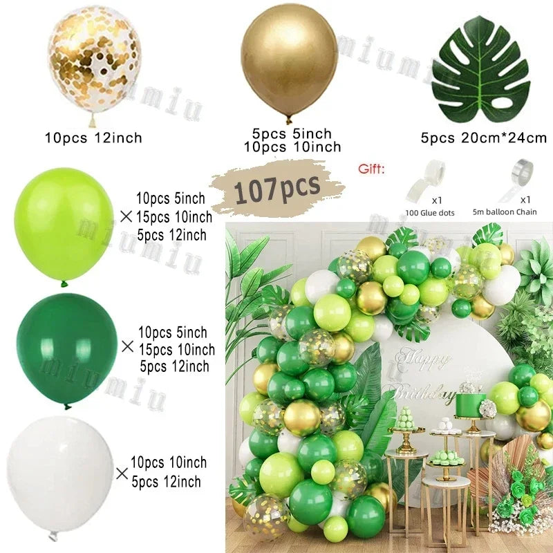 Jungle Safari Balloon Arch Kit – Animal Birthday Party Decoration Garland