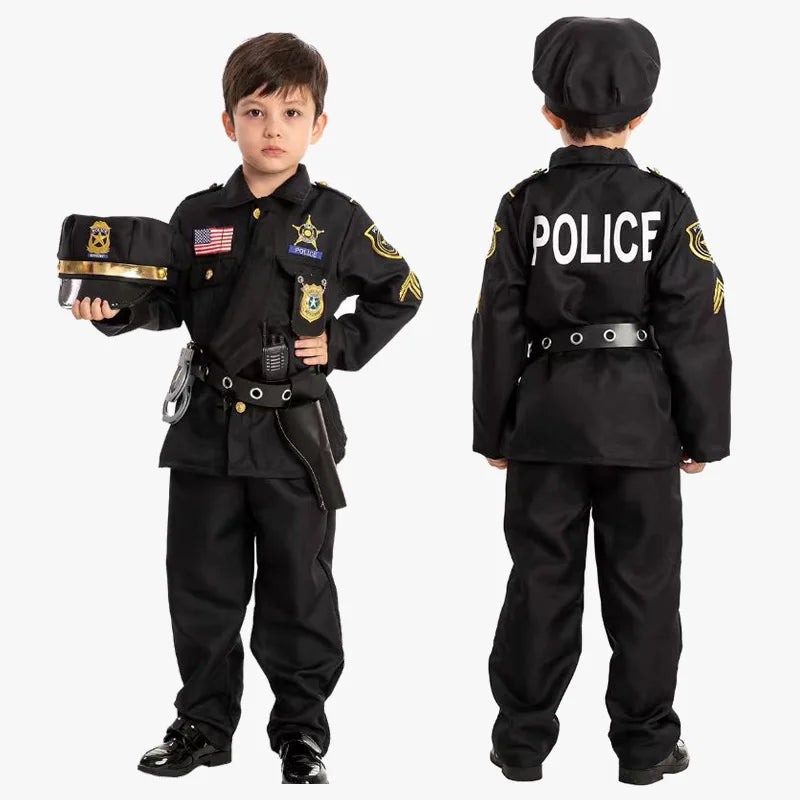 Kids Police Officer Costume – Police Role Play Outfit for Boys & Girls