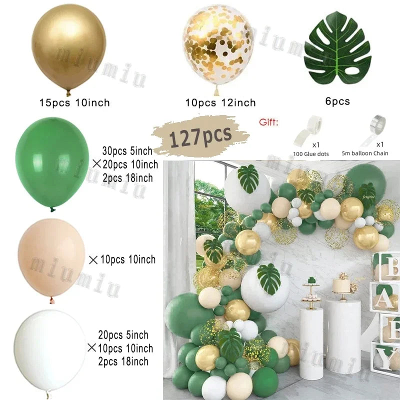 Jungle Safari Balloon Arch Kit – Animal Birthday Party Decoration Garland