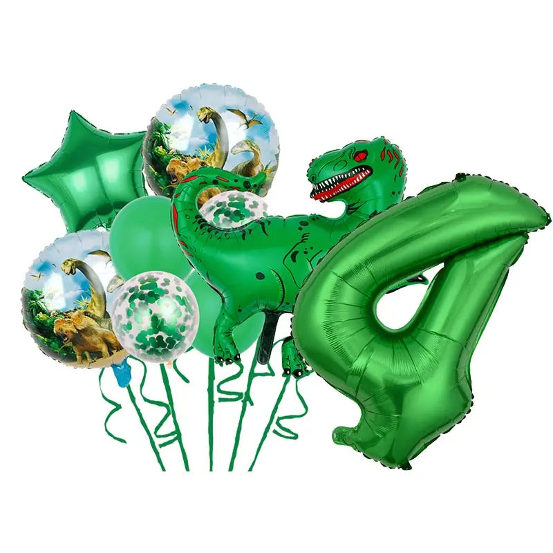 Dinosaur Birthday Party Decoration Set – Plates, Cups, Balloons & Banner Kit (61pcs)