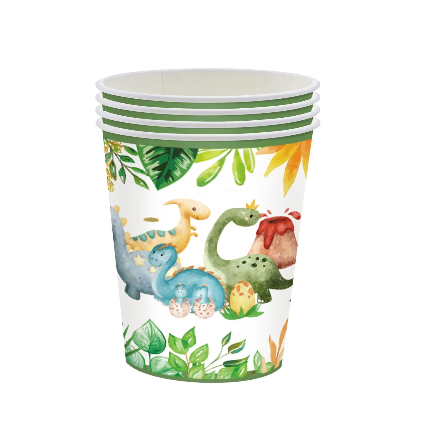 Dinosaur Birthday Party Decoration Set – Plates, Cups, Balloons & Banner Kit (61pcs)