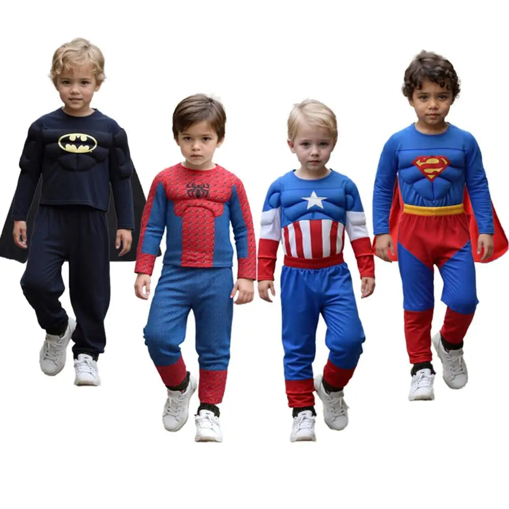 Kids Spider Superhero Costume – Muscle Suit Dress Up Set