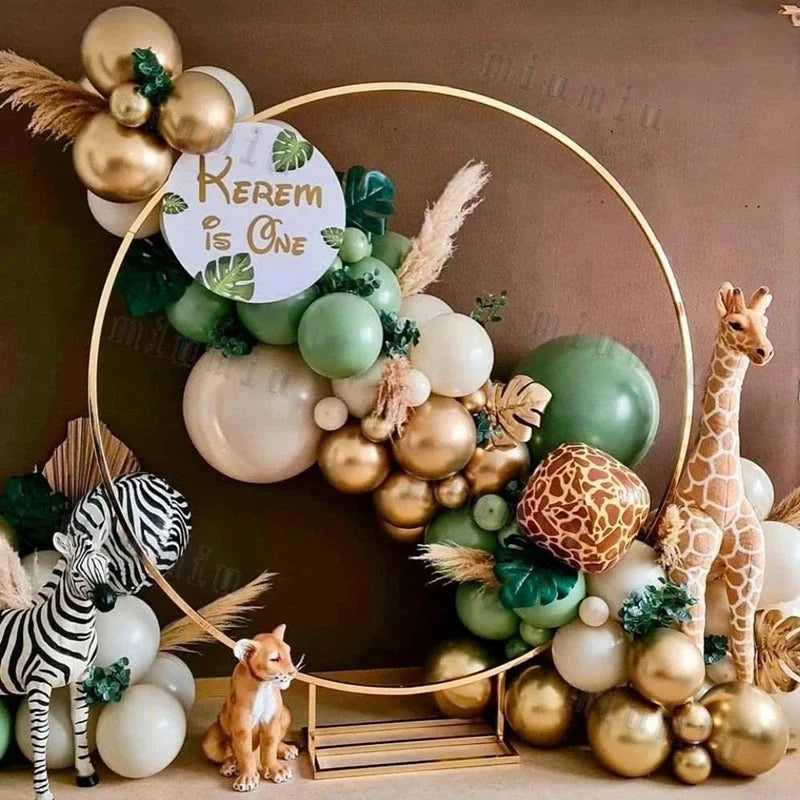 Jungle Safari Balloon Arch Kit – Animal Birthday Party Decoration Garland