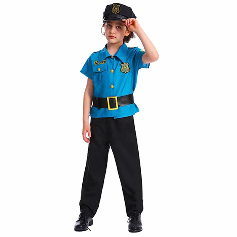 Kids Police Officer Costume – Police Role Play Outfit for Boys & Girls
