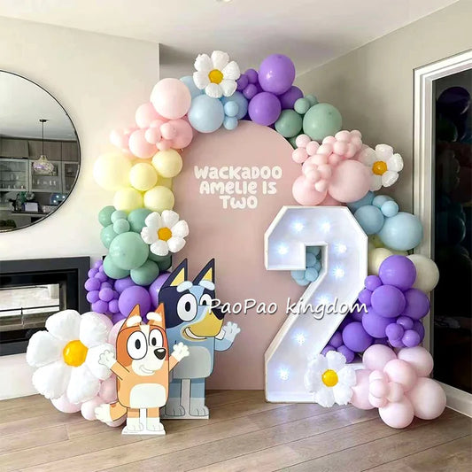 Blue Cartoon Dog Balloon Arch Kit – Kids Birthday Party Decoration Set