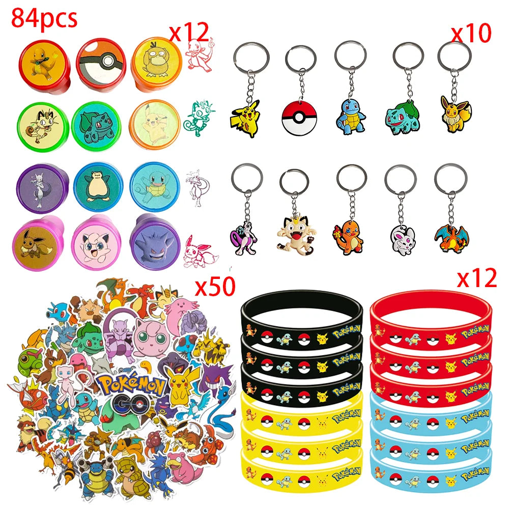 Kids Cartoon Party Favor Bundle – Stamps, Stickers & Balloons
