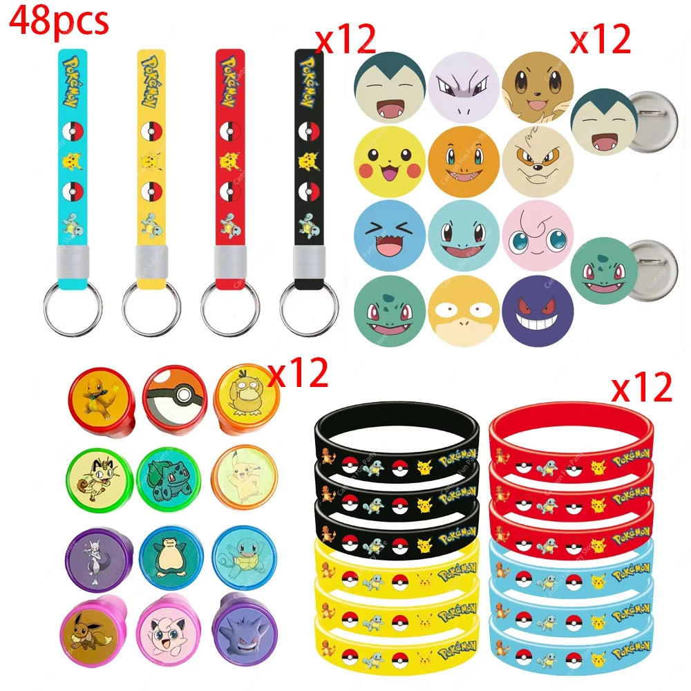Kids Cartoon Party Favor Bundle – Stamps, Stickers & Balloons
