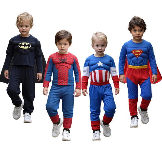 Kids Spider Superhero Costume – Muscle Suit Dress Up Set