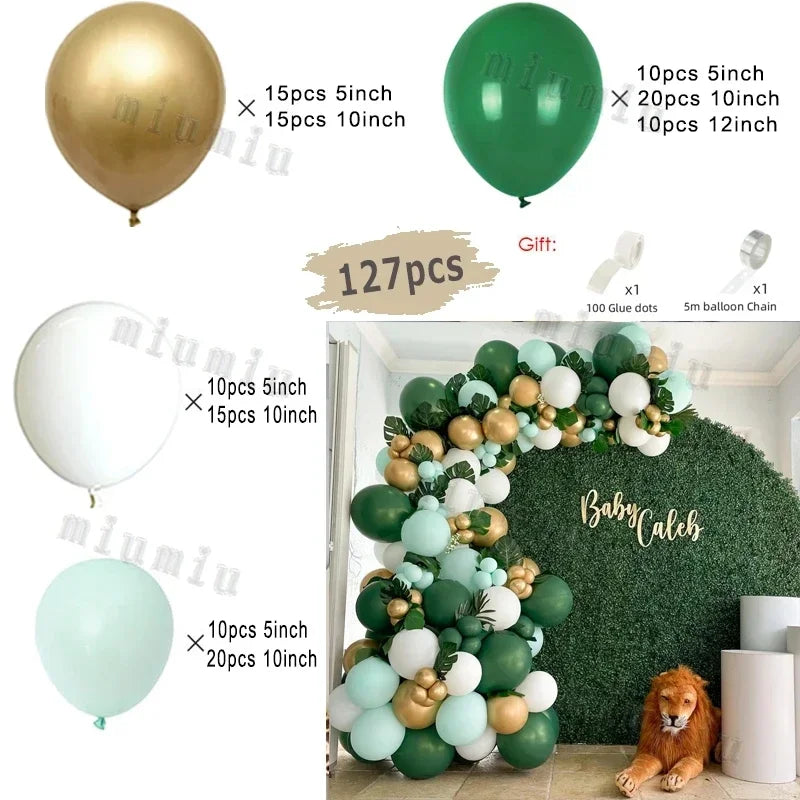 Jungle Safari Balloon Arch Kit – Animal Birthday Party Decoration Garland