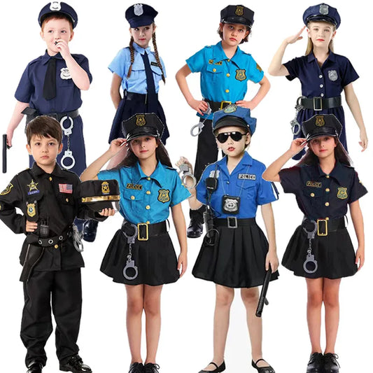 Kids Police Officer Costume – Police Role Play Outfit for Boys & Girls