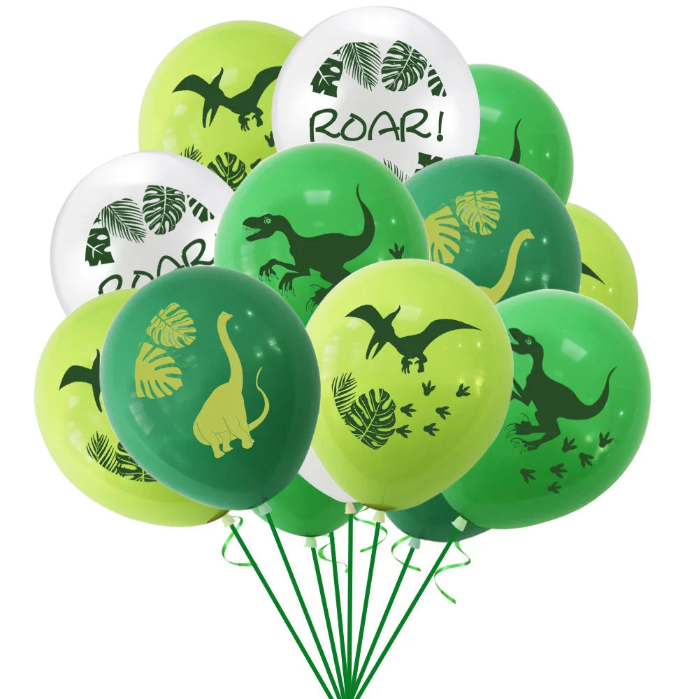 Dinosaur Birthday Party Decoration Set – Plates, Cups, Balloons & Banner Kit (61pcs)