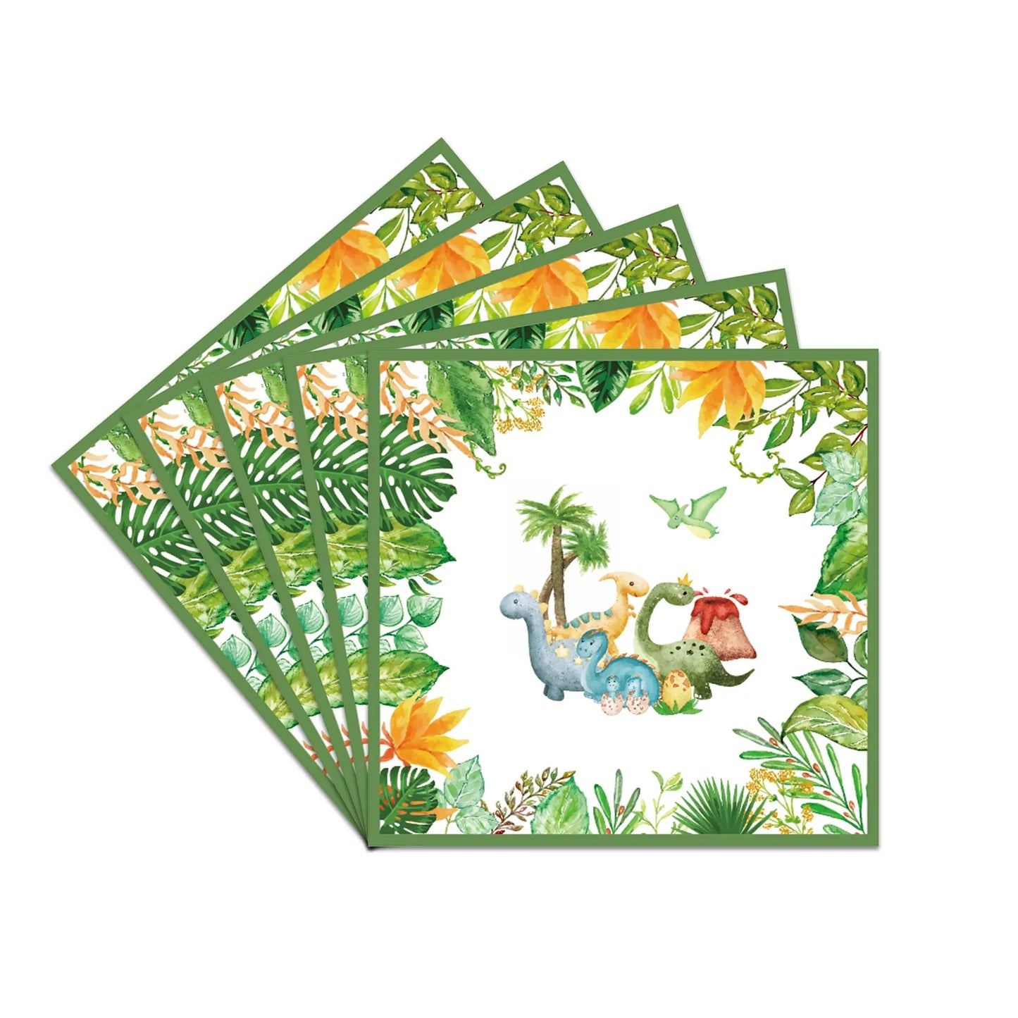 Dinosaur Birthday Party Decoration Set – Plates, Cups, Balloons & Banner Kit (61pcs)