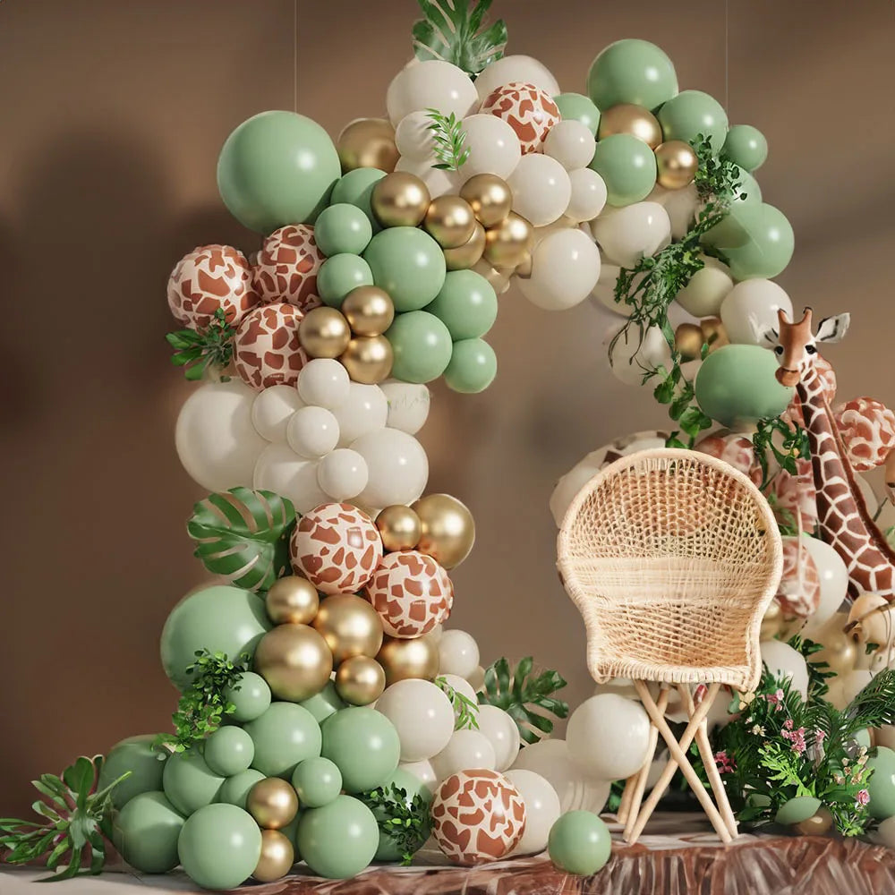 Jungle Safari Balloon Arch Kit – Animal Birthday Party Decoration Garland