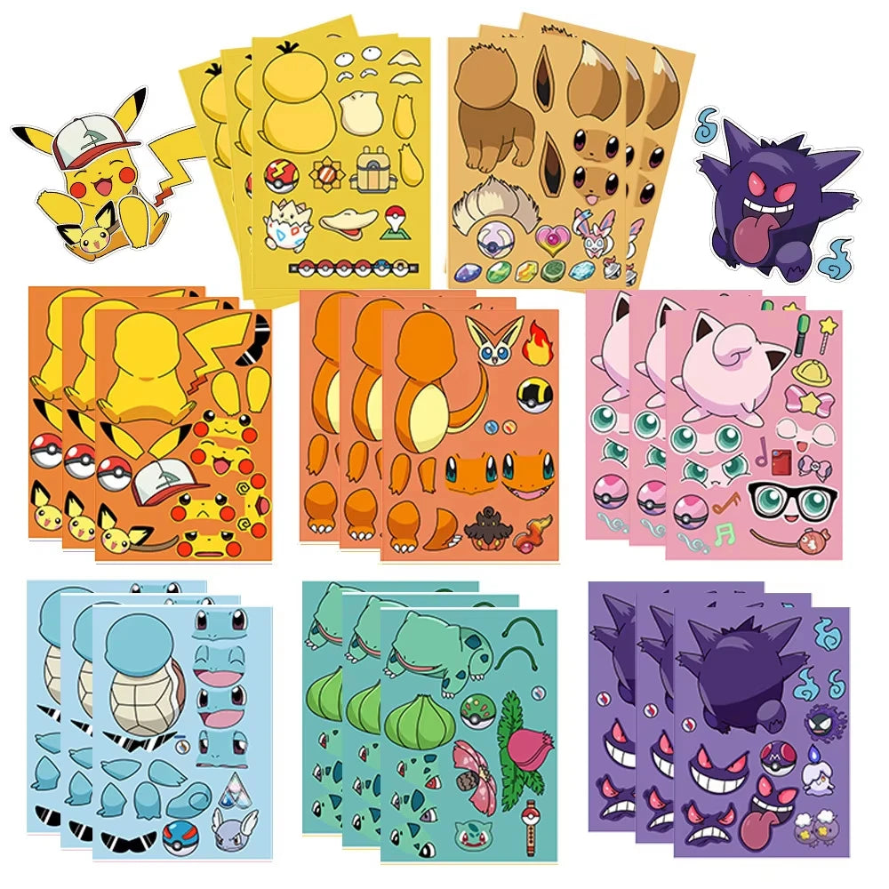 Kids Cartoon Party Favor Bundle – Stamps, Stickers & Balloons