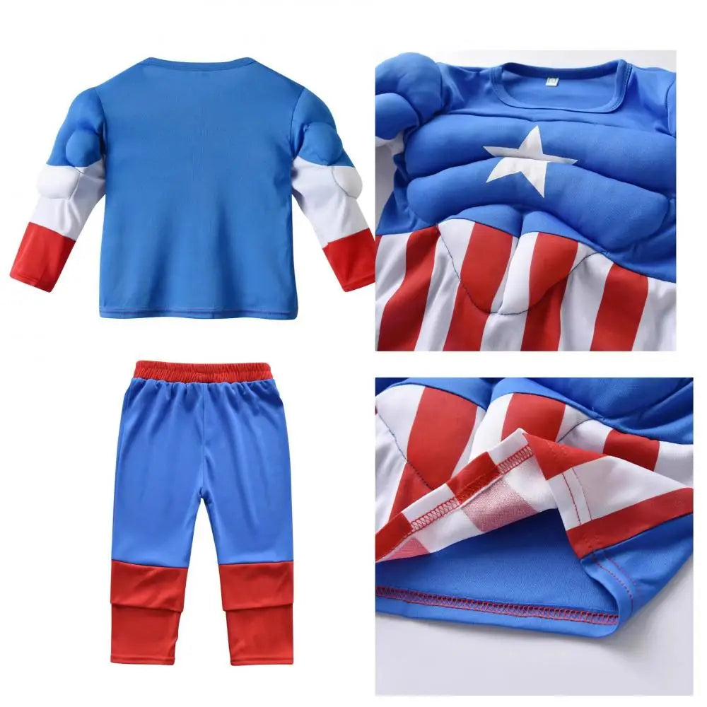 Kids Spider Superhero Costume – Muscle Suit Dress Up Set