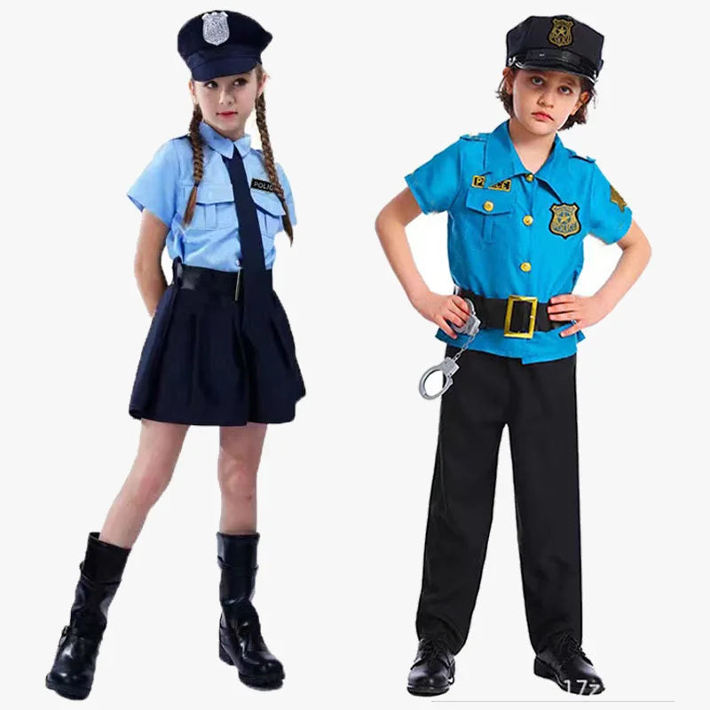 Kids Police Officer Costume – Police Role Play Outfit for Boys & Girls