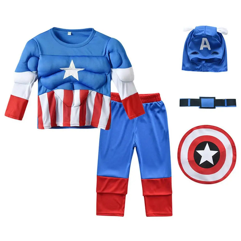 Kids Spider Superhero Costume – Muscle Suit Dress Up Set
