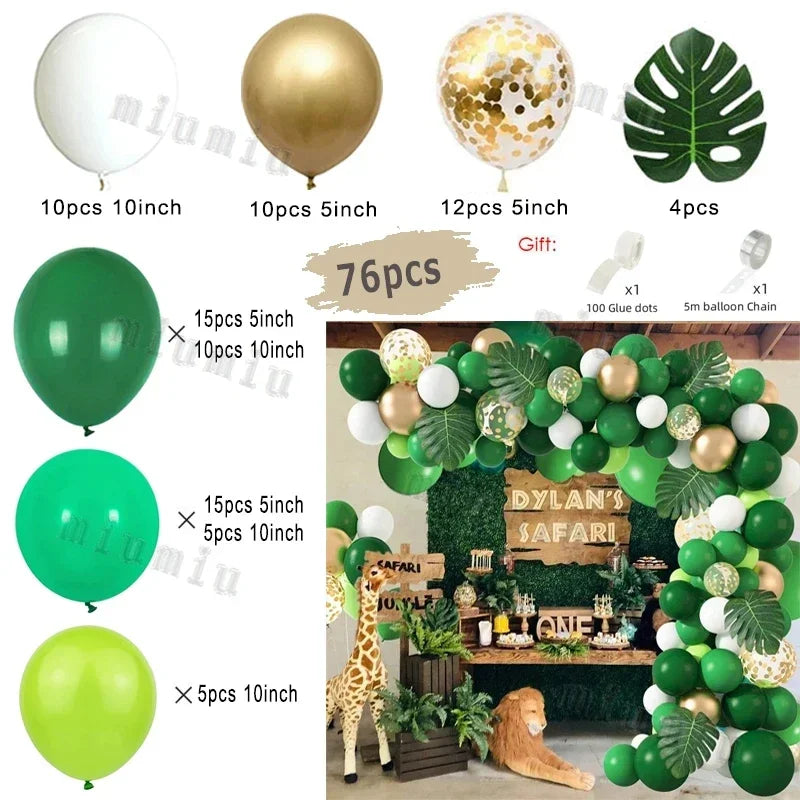 Jungle Safari Balloon Arch Kit – Animal Birthday Party Decoration Garland